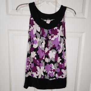 Maurice's Floral sleeveless blouse size small